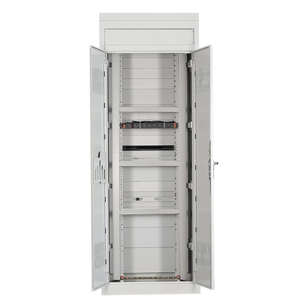 How many compartments are in one unit of a network server rack 