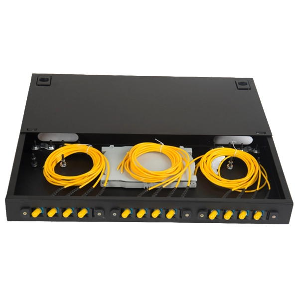 Concealed patch panel in network cabinet