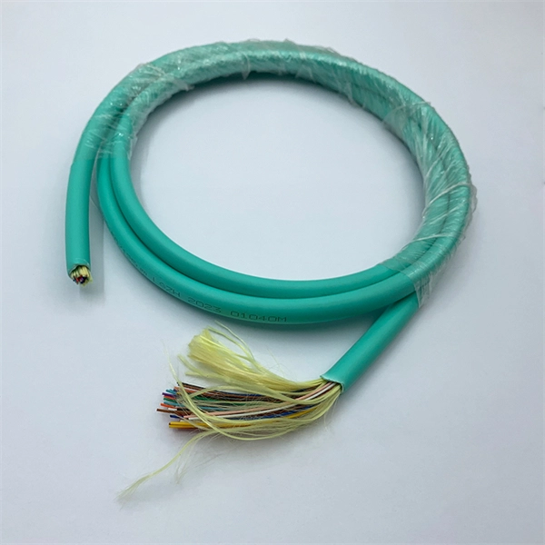 How far is the optical cable from the trench 