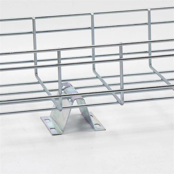 Cable tray installation on the roof of a high-rise building